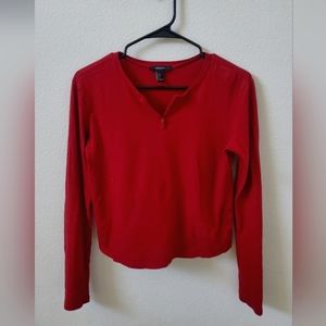 women's long sleeve, quarter button up